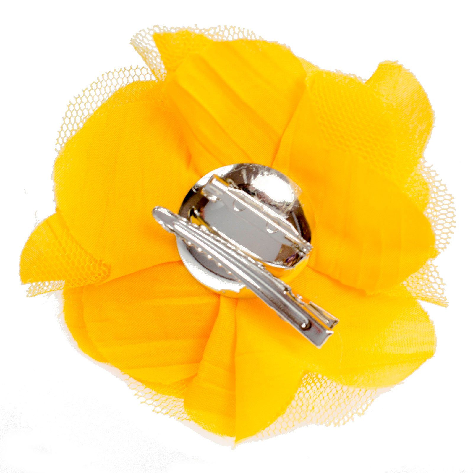 maDDma Haarspange Textilblüte Rose Ø9cm Ansteck Blüte Spange Haarspange Sicherheitsnadel, creme