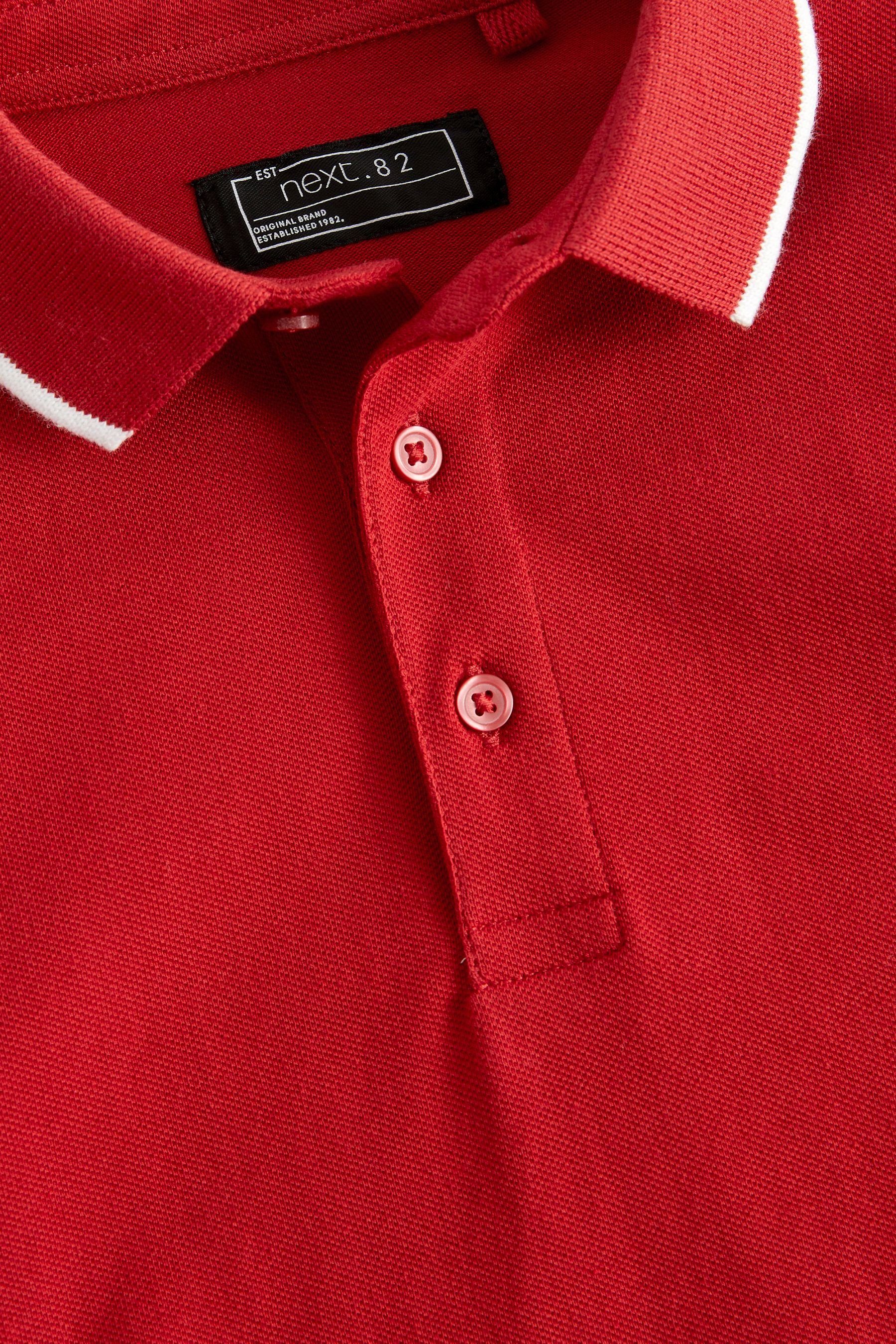 Next Poloshirt Kurzärmeliges Polo-Shirt Dark Red (1-tlg)