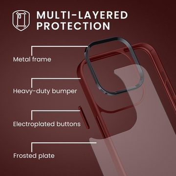 kwmobile Handyhülle Bumper Hülle für Apple iPhone 14 Pro, Kunststoff Backcover Schutzhülle mit TPU Silikon Bumper
