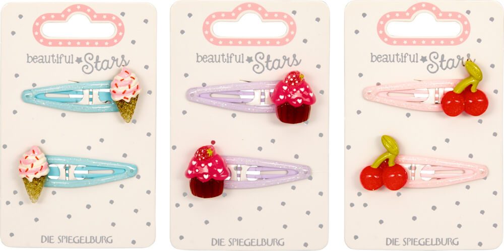 COPPENRATH DIE SPIEGELBURG Haargummi Haarclips Eis/Kirsche/Muffin - beautiful Stars (einzeln)