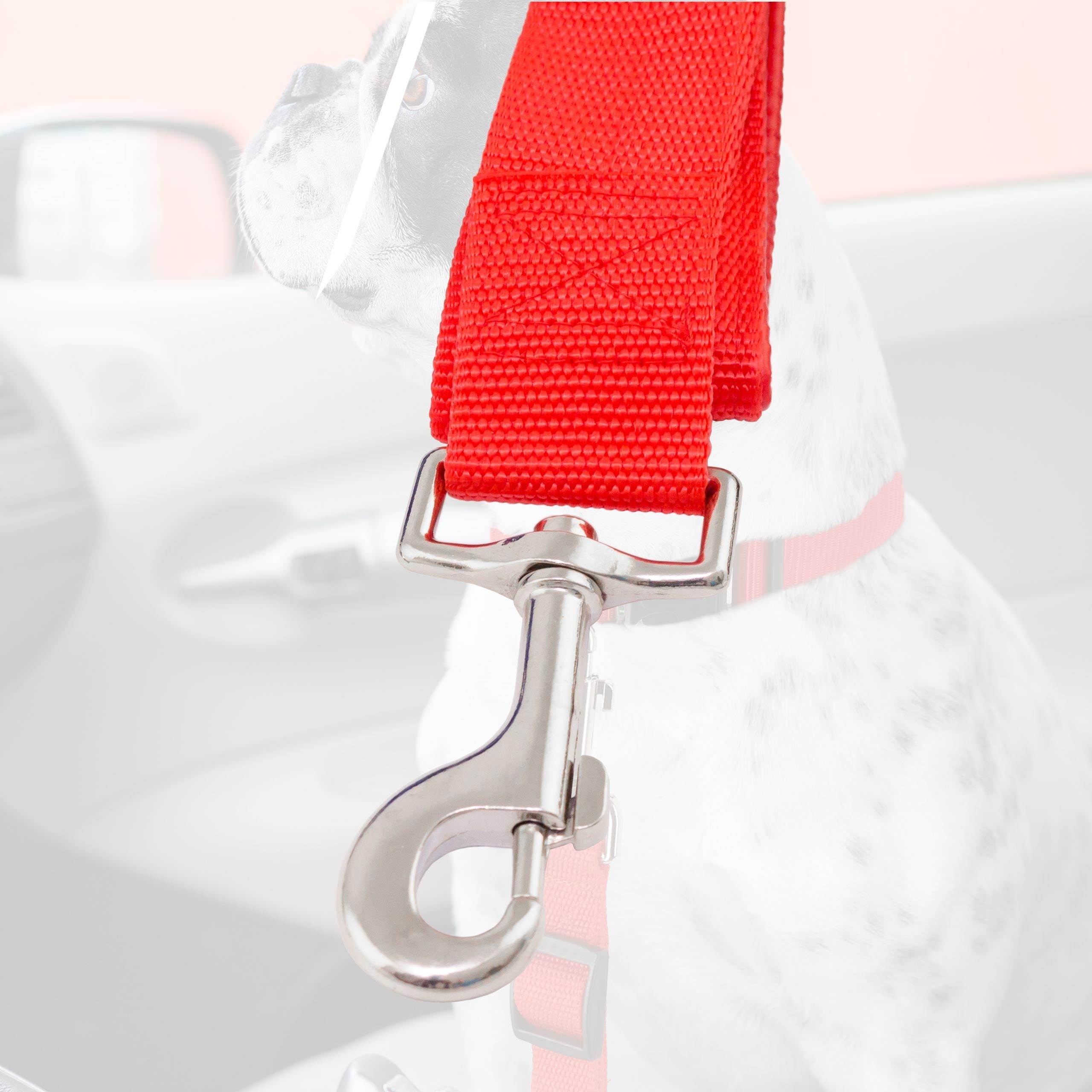 Lantelme Autohundegeschirr Auto Hundegurt Auswahl Länge Farbe Sicherheitsgurt Autogurt Adapter, Hunde Tier Gurtadapter 4,5cm Breit 60 bis 95cm Lang