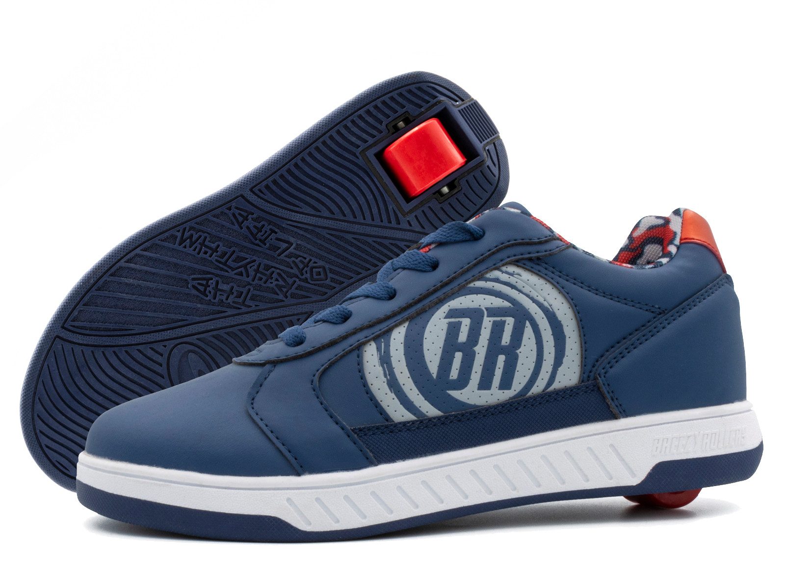 Scarpe Con Rotelle Breezy Rollers Per Bambini - Colore Blu/Bianco, Suola In Plastica E Gomma, Stringate - Foto 11