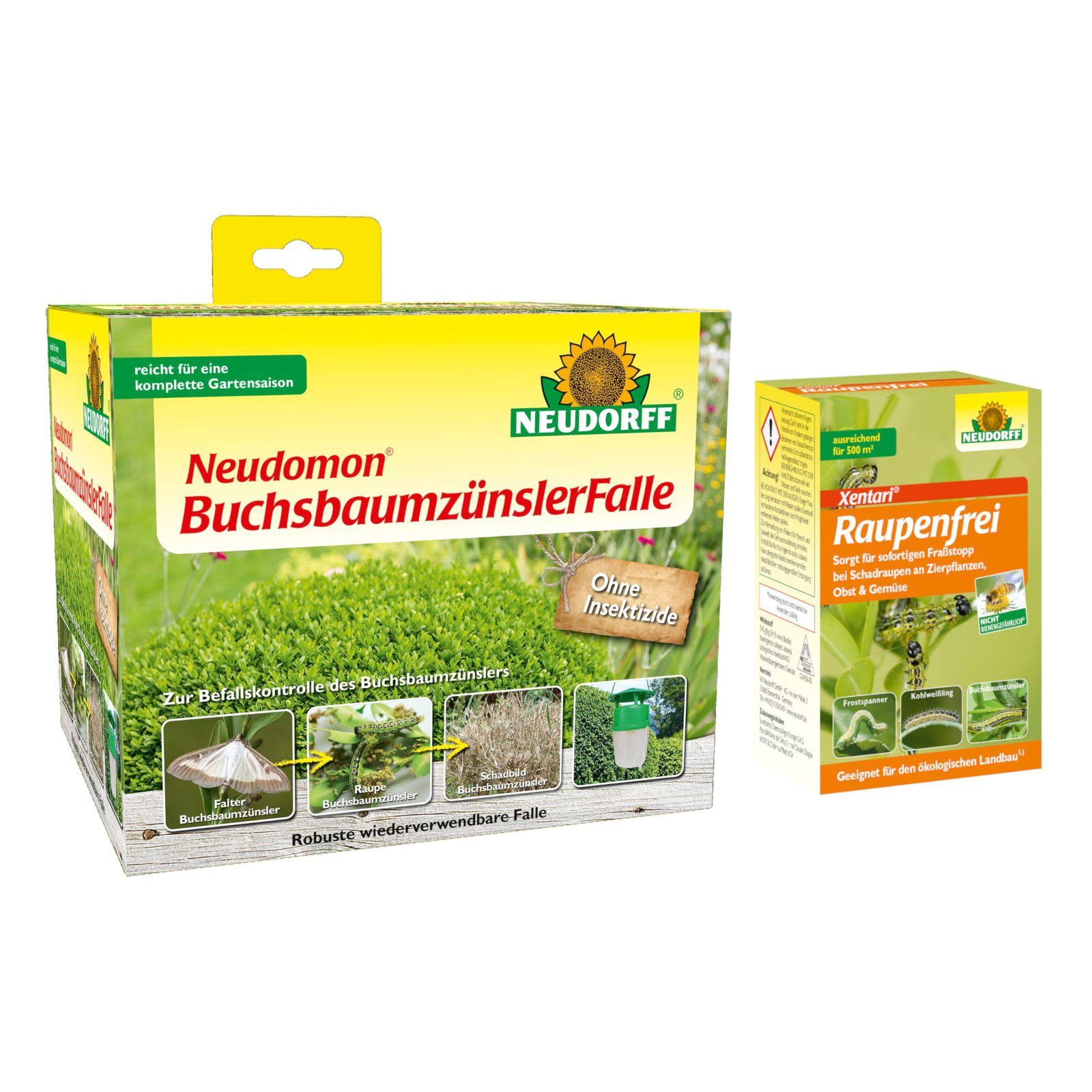 Insektenfalle Neudomon BuchsbaumzünslerFalle + XenTari 25g