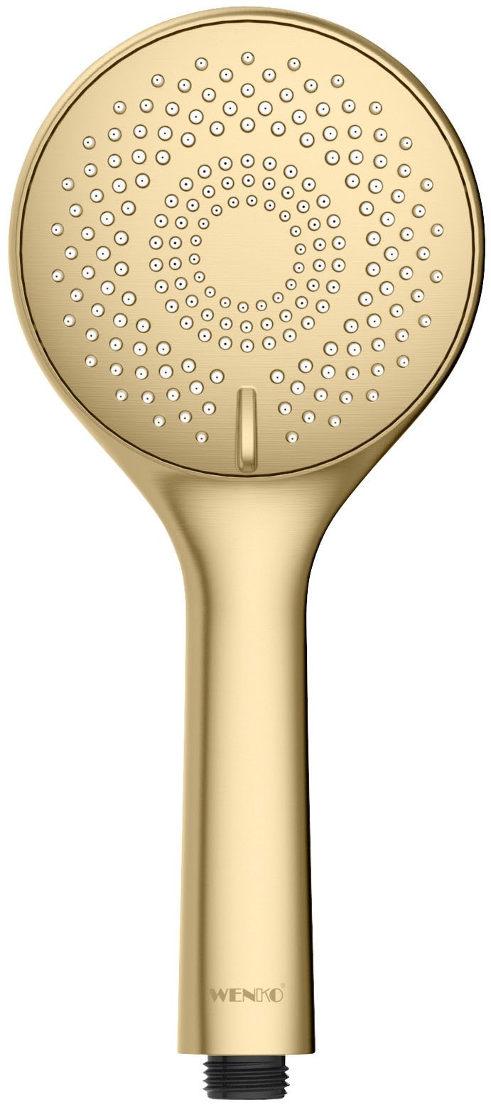 WENKO Handbrause Watersaving, wassersparender Duschkopf, 3 Strahlarten, Ø 11 cm