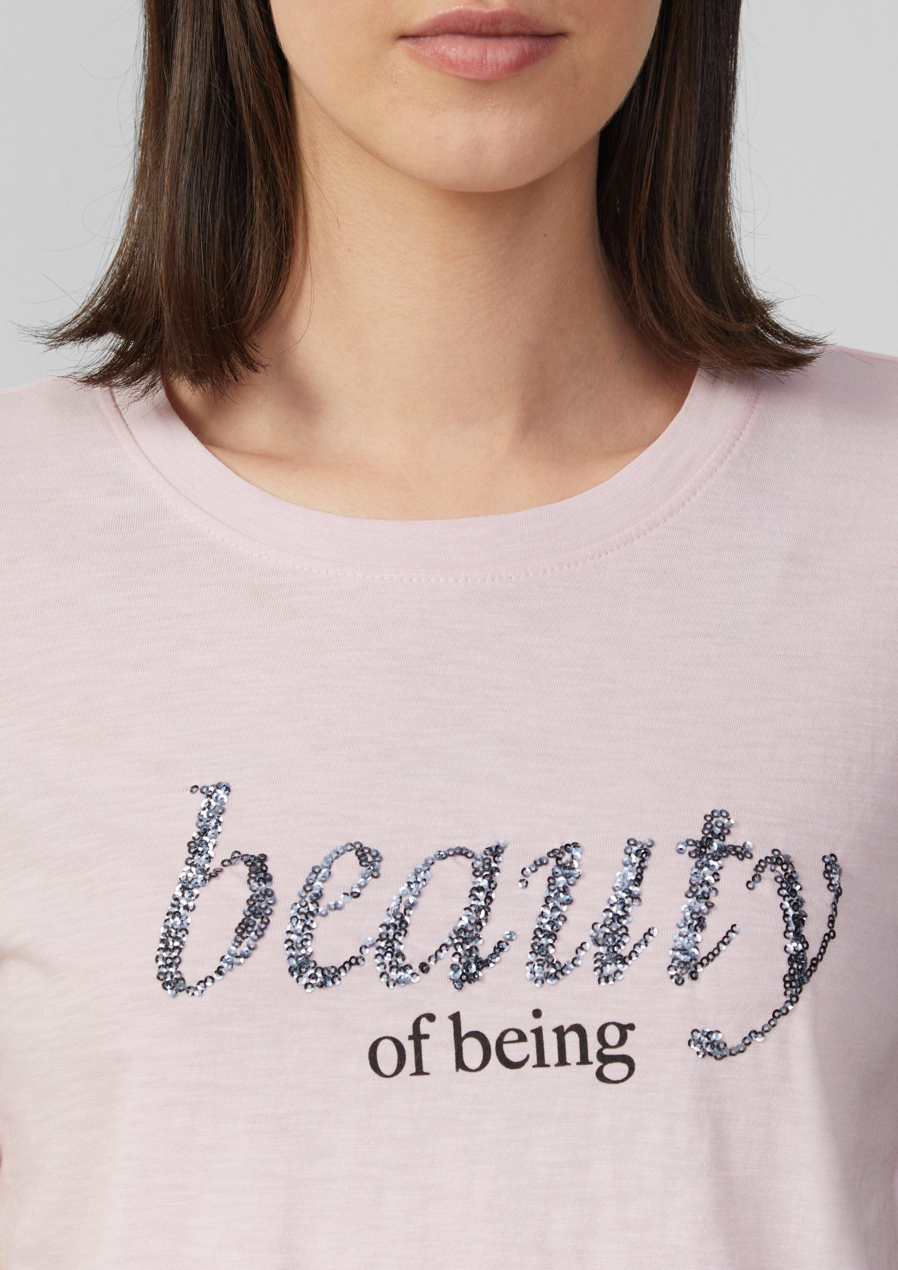 s.Oliver Kurzarmshirt Jersey-T-Shirt mit Schriftprint und günstig online kaufen