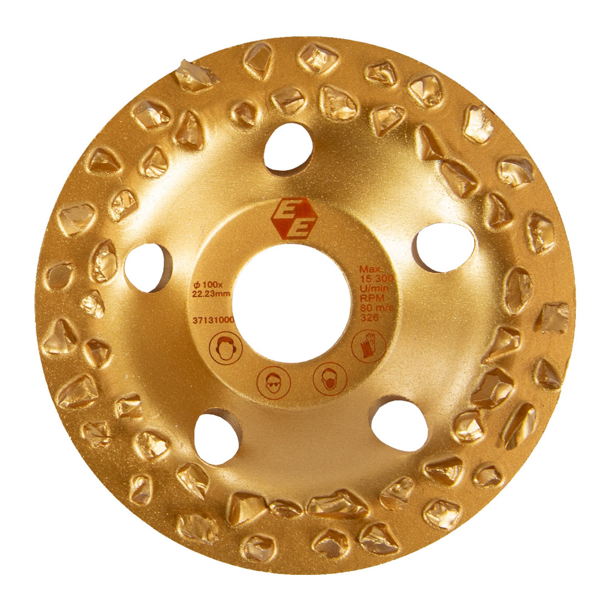 Eibenstock Schleifteller Eibenstock Hartmetall-Frässcheibe grob Ø 100mm (gold)