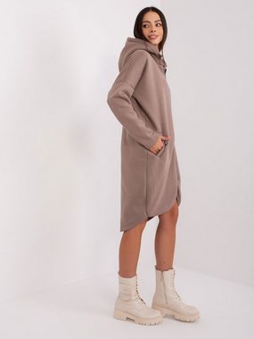 ANNIS Fashion & Accessoires Kapuzensweatjacke MIRA (1-tlg) hoher Baumwollanteil, lang mit Kapuze