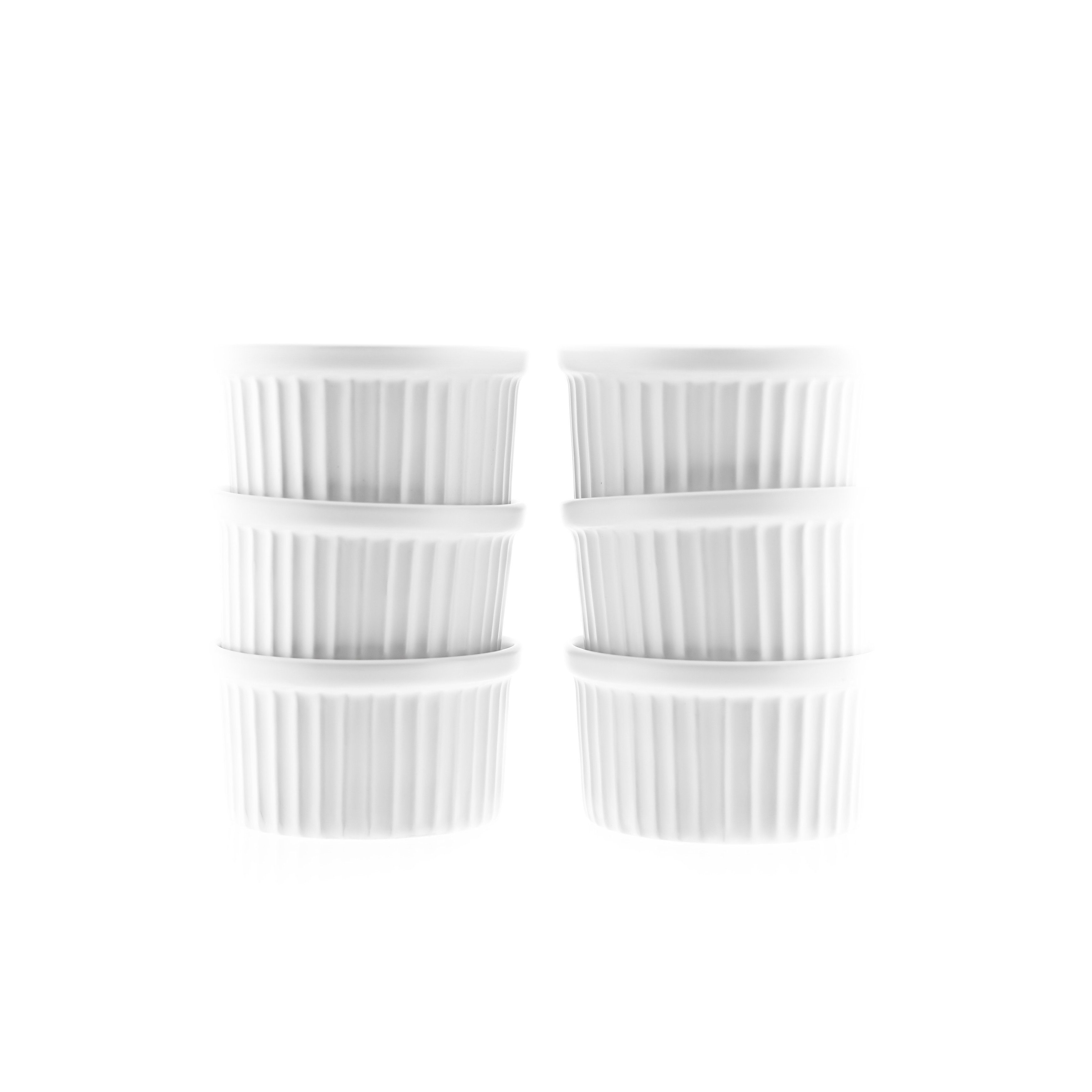 Almina Muffinform 6 Teiliges Muffinform-Set Schale aus Porzellan Rund 180 ml