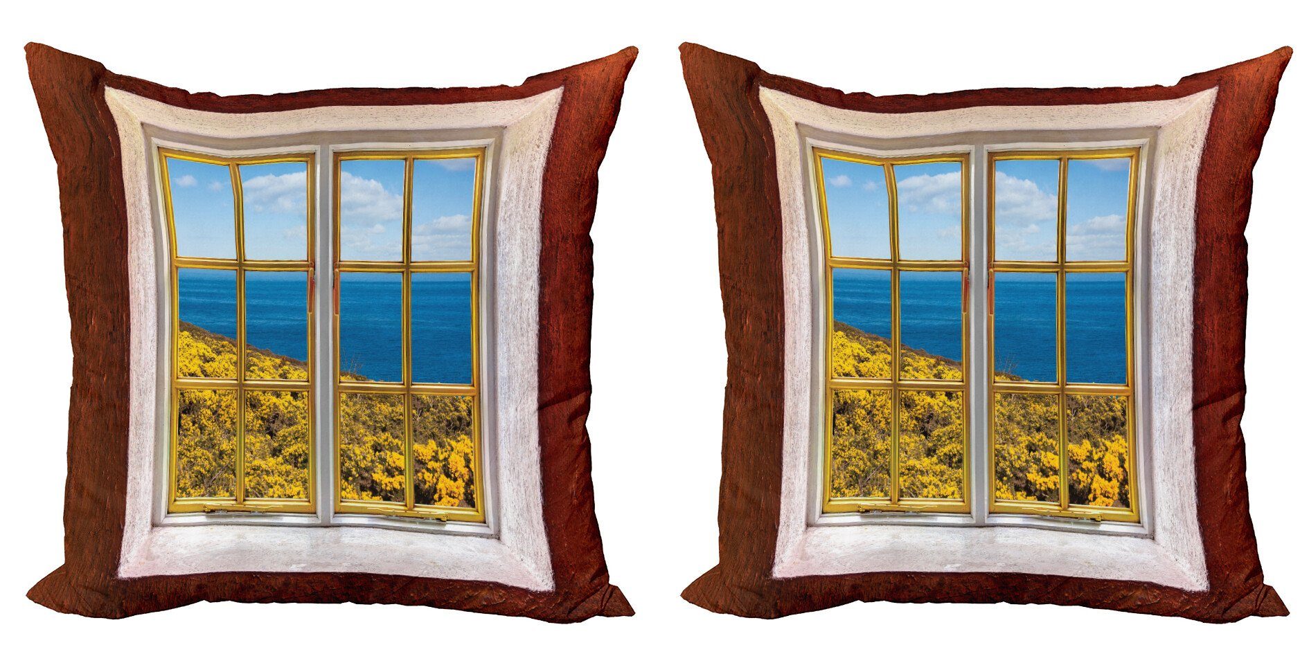 Urlaub Abakuhaus Doppelseitiger Strand (2 Kissenbezüge Accent Digitaldruck, Stück), Tropische Landschaft Modern
