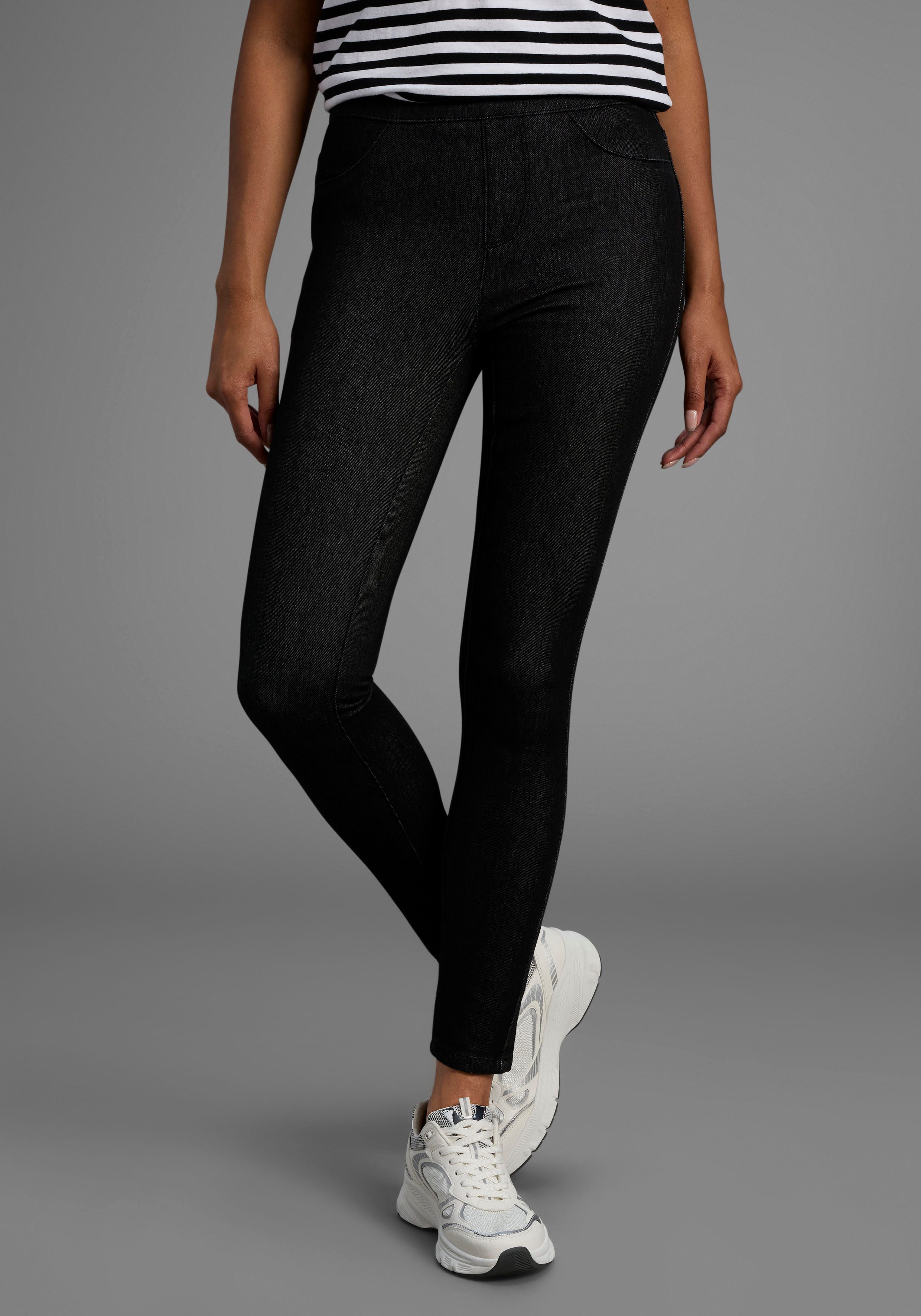 Arizona Jogg Pants High Waist extra-eng geschnitten, knöchellange Beinform, hoher Bund
