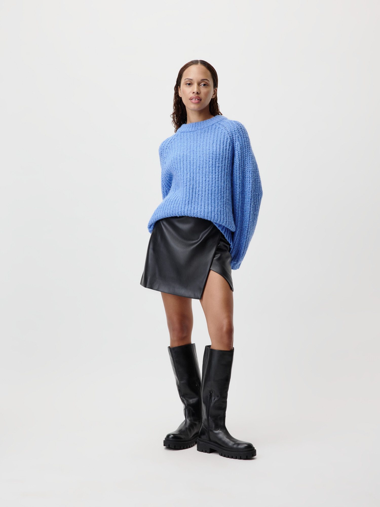 LeGer Strickpullover Leslie, LeGer by Lena Gercke Loose fit mit Rundhalsausschnitt