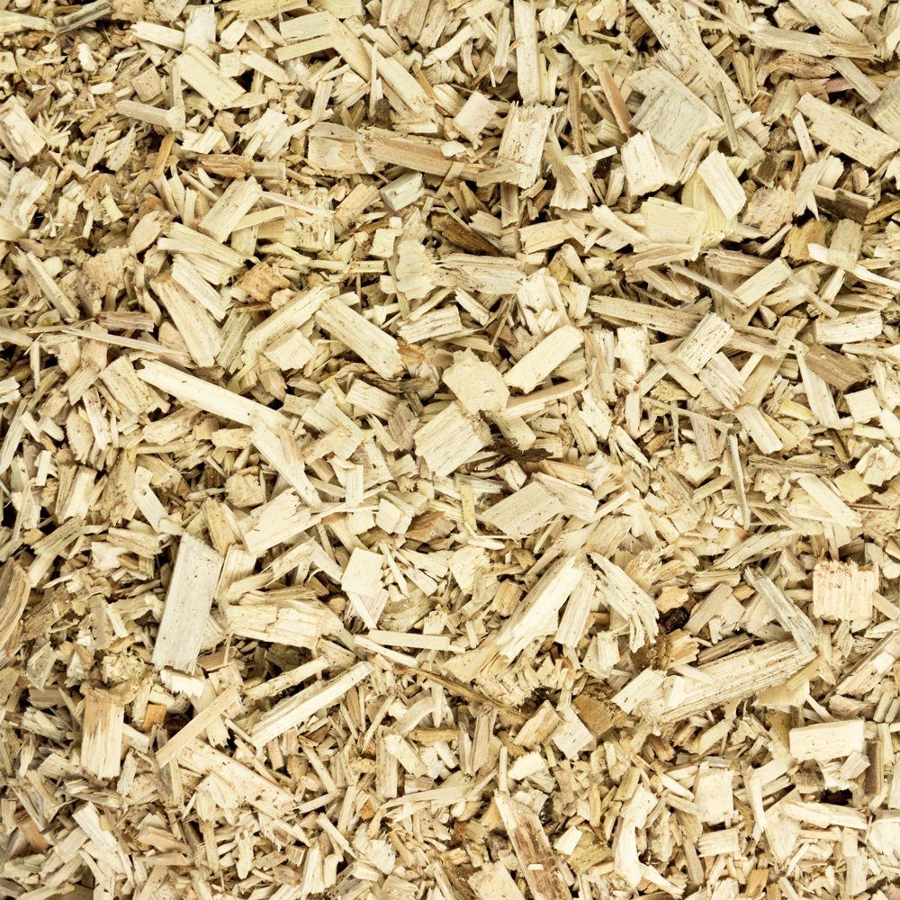 Flameup Holzhäcksel Hackschnitzel für Ofen Rindenmulch Garten Holz