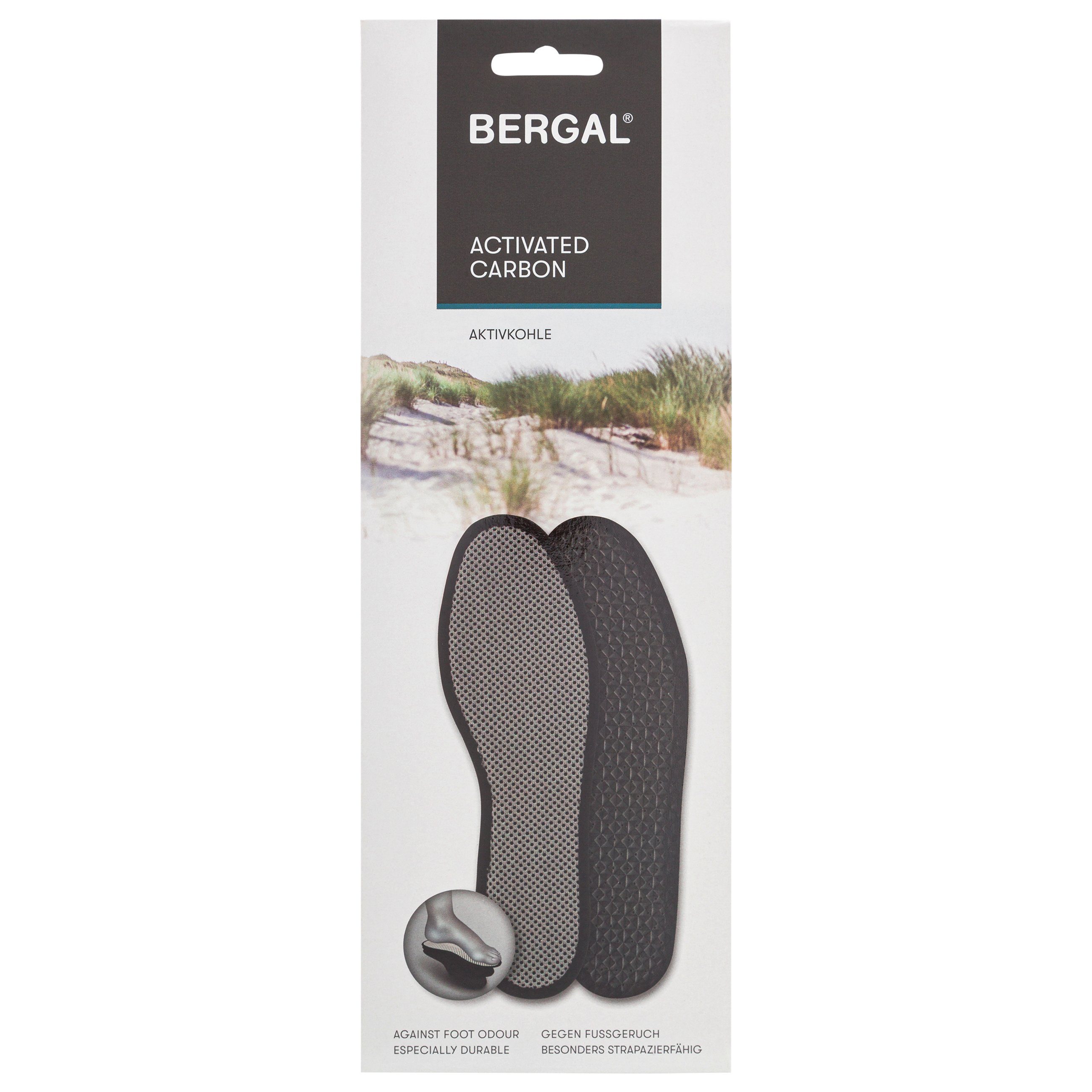 Bergal - in Füße Maße die hohem Fußgeruch hält Frischesohlen und Aktivkohle absorbiert frisch
