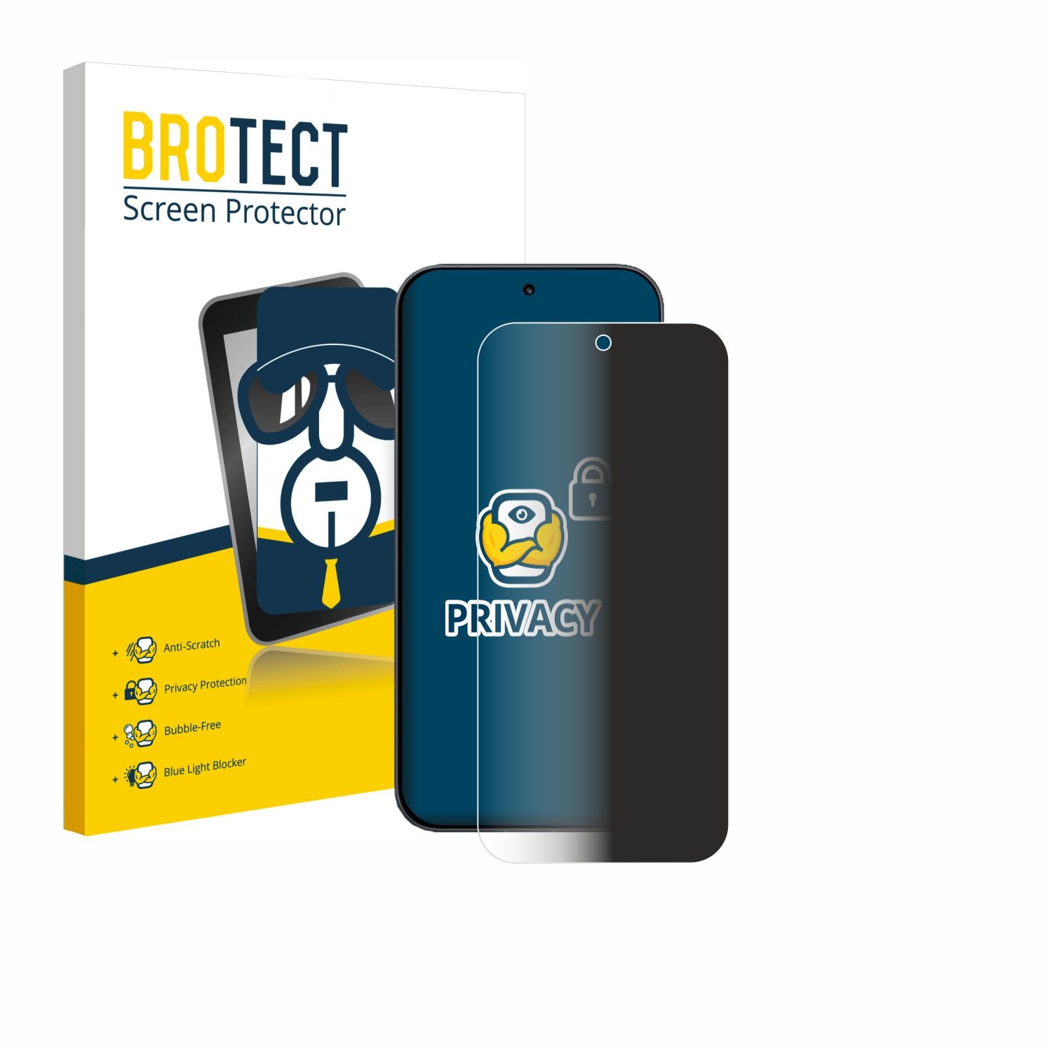 BROTECT Displayschutzfolie Sichtschutzfolie für Xiaomi Redmi K90, Anti-Spy Privacy Sichtschutz Blickschutzfolie Blaulicht-Schutz
