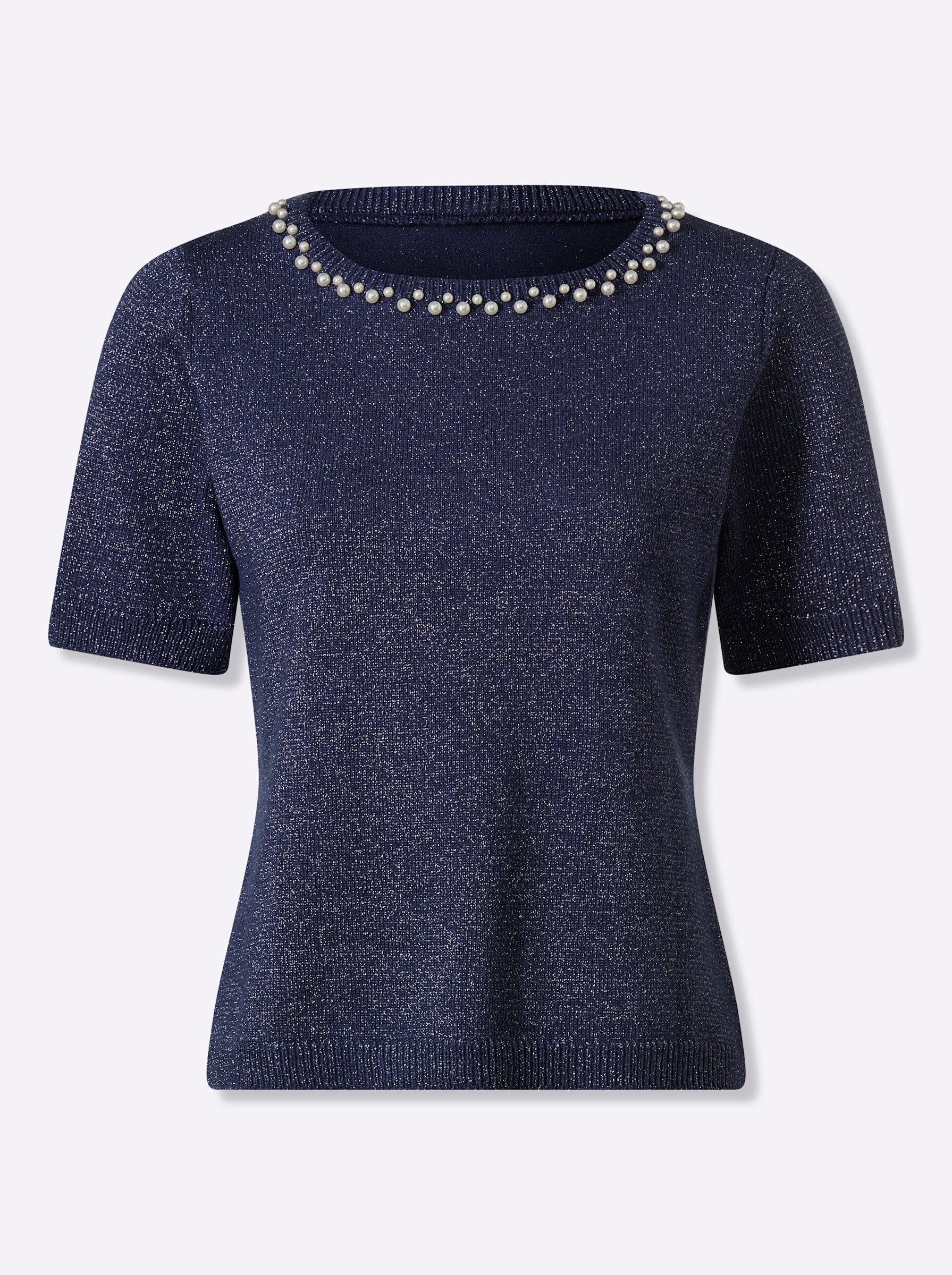 Strickpullover Pullover Kurzarm Jersey