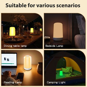 BlingBin LED Nachttischlampe Bluetooth-Nachttischlampe,Musikleuchten,DIY-Farbkombinationen, APP Steuerung, RGB, Einstellbare Zeitschaltuhr und Farbszenarien, DIY-Funktion