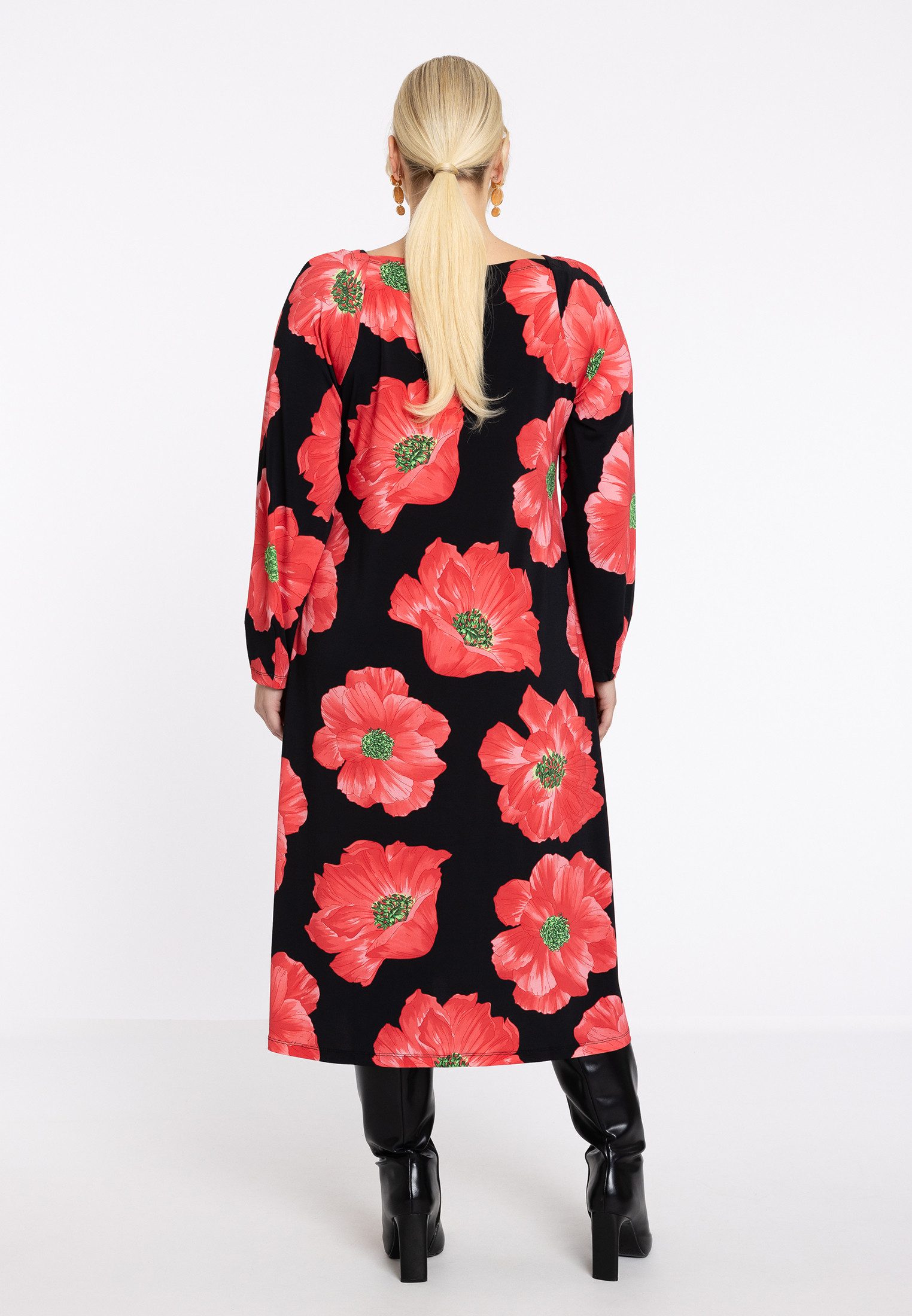 YOEK A-Linien-Kleid Damen Kleid mit Druck