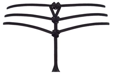 Axami String String in schwarz mit Riemchen transparent mit Schleifchen (einzel, 1-St)