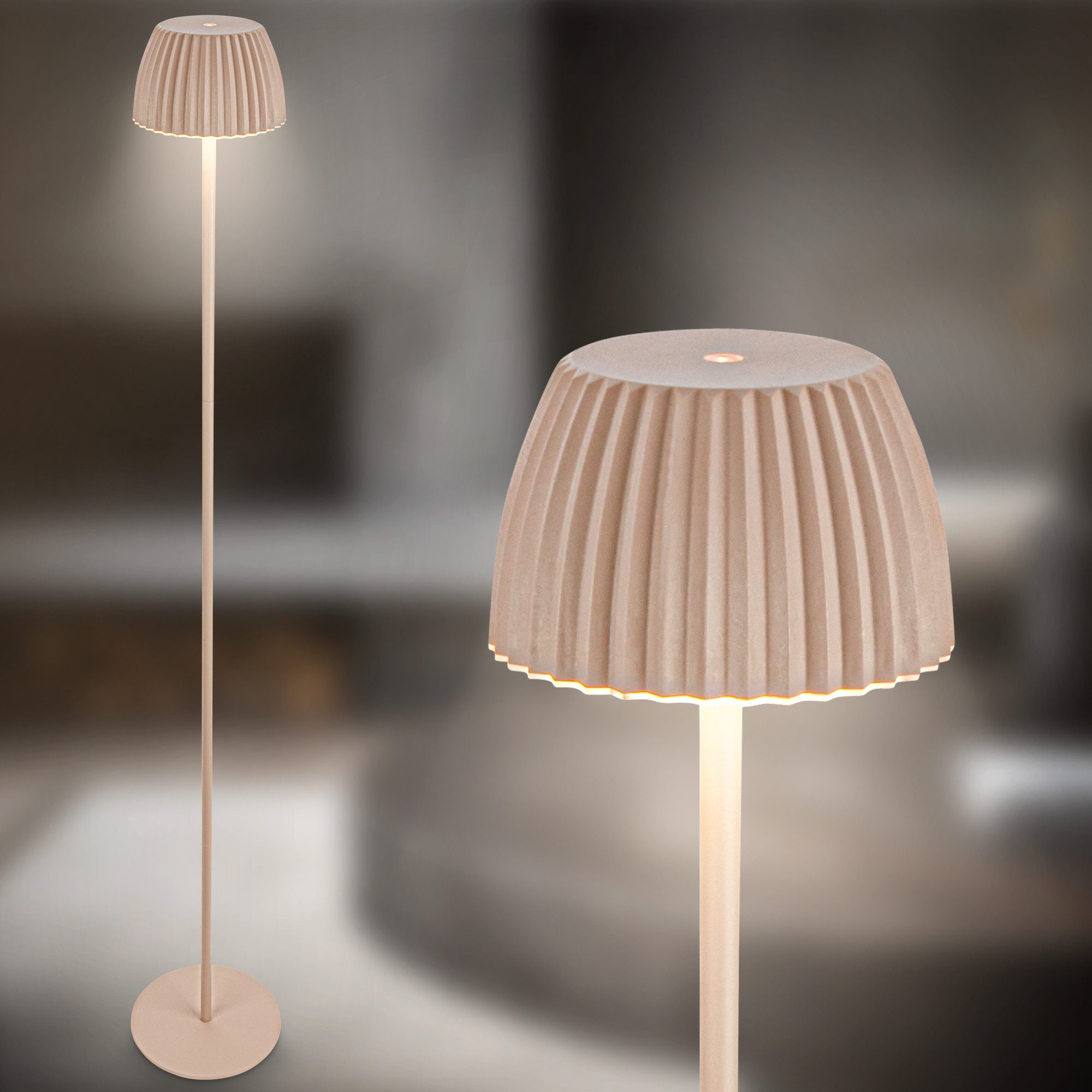 Briloner Leuchten LED Stehlampe Akku LED Stehleuchte Riffle – Bild 3 von 5