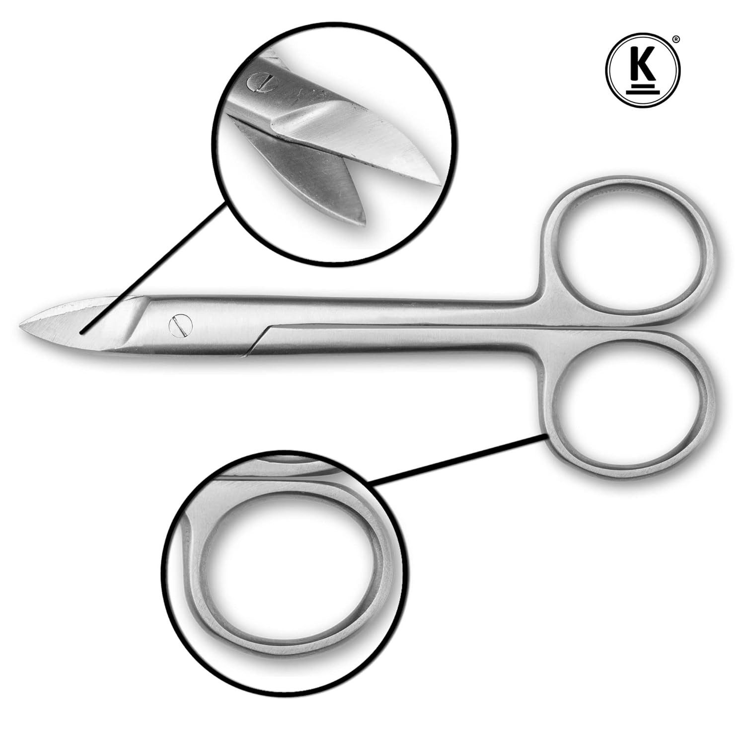 K-Pro Nagelzange Fußnagelschere Profi für dicke und harte Nägel, 1-tlg., Zehennagelschere, Nagelpflege Werkzeug, Pediküre-Schere