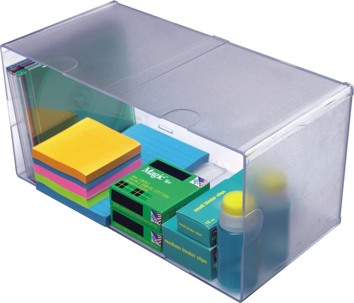 Deflecto Aufbewahrungsbox Organiser Cube transparent 30x15x15cm