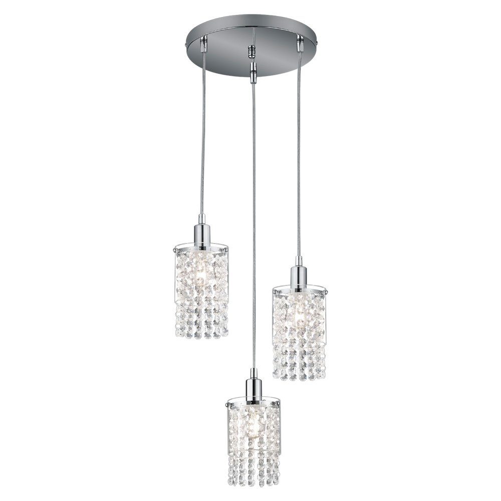 etc-shop LED-Hängeleuchte, Leuchtmittel nicht Pendelleuchte inklusive, Hängelampe Acrylkristall Wohnzimmer Glas