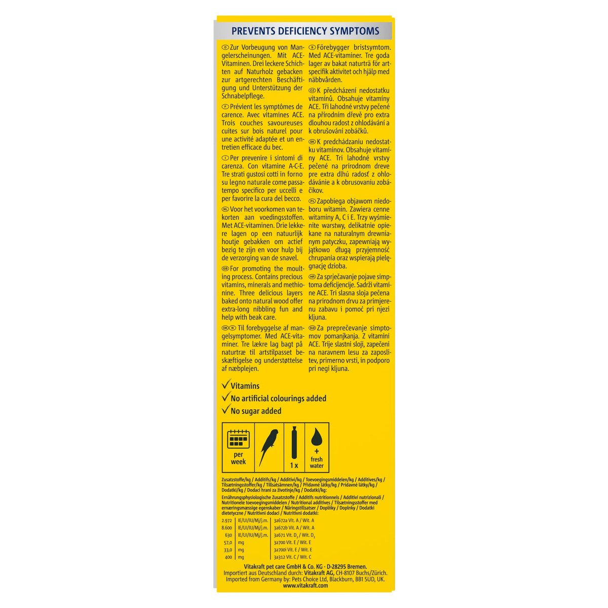 Vitakraft Kräcker® Multi Vitamin 2er 60 g, Trockenfutter für: Vogel