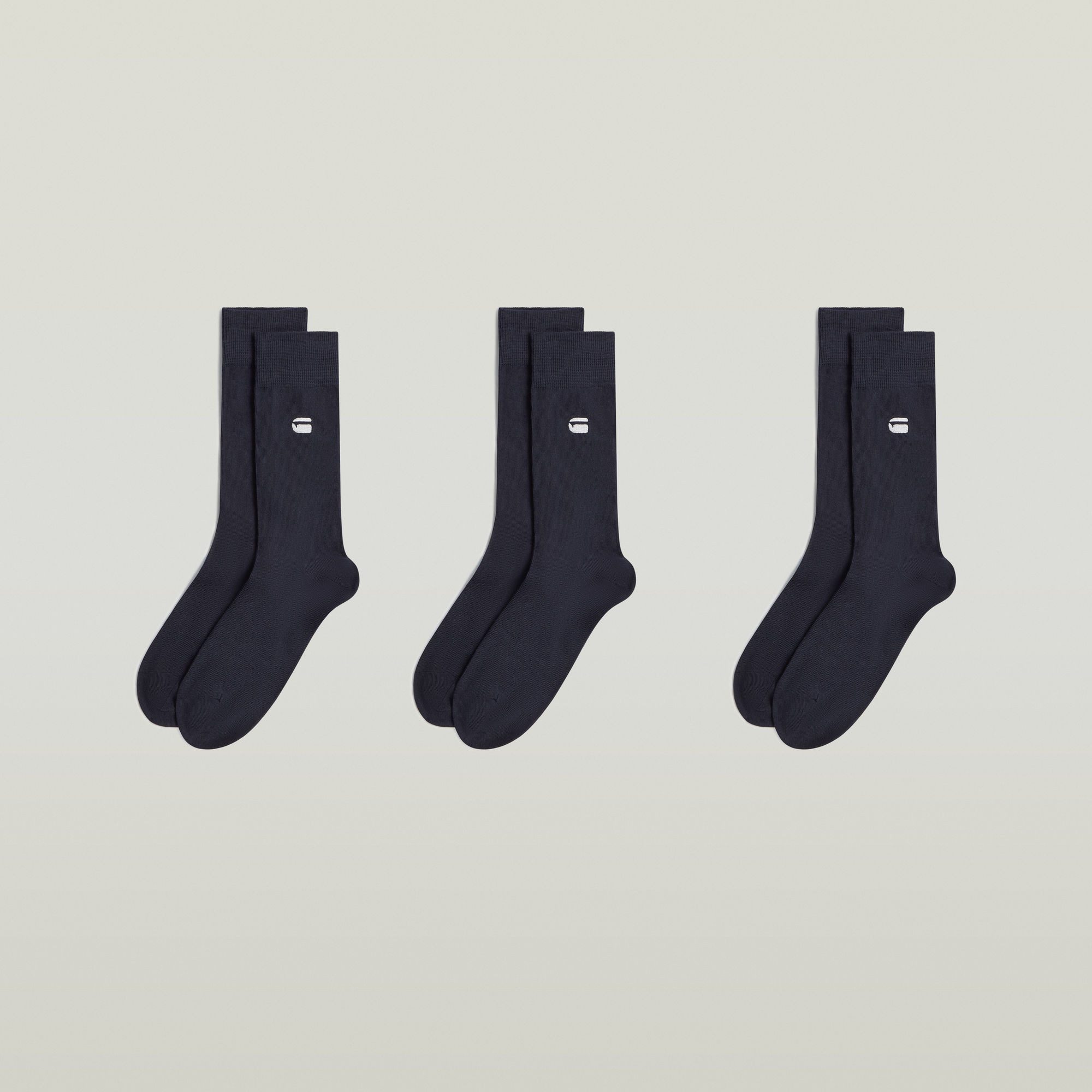 G-STAR Socken SAGE, 3 PACK SOCKS (Packung, 3-Paar) unifarben mit Logostickerei