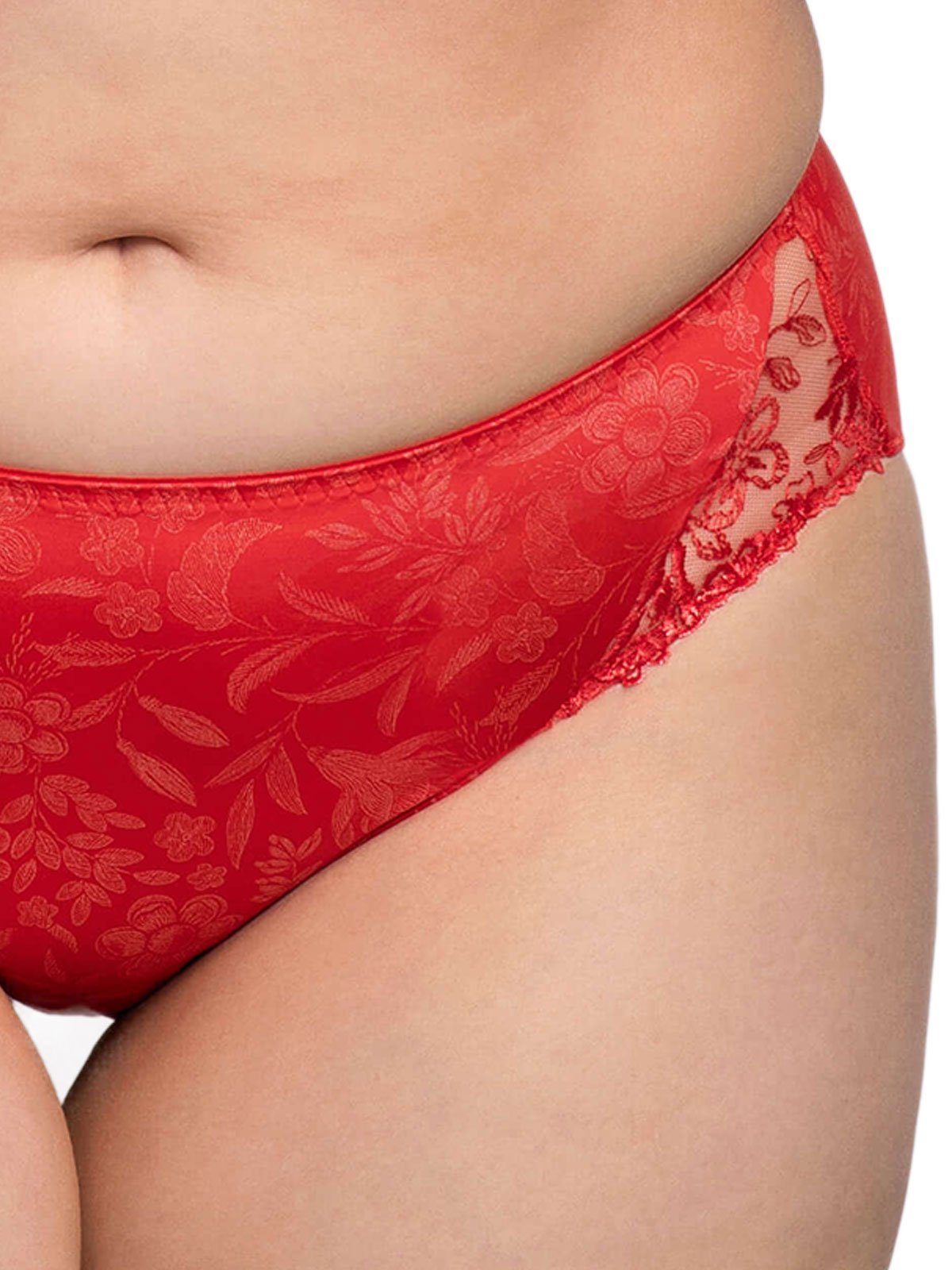 Ulla Dessous 1-St) Damen (Stück, Bikinislip Jasmin - mohnrot Slip