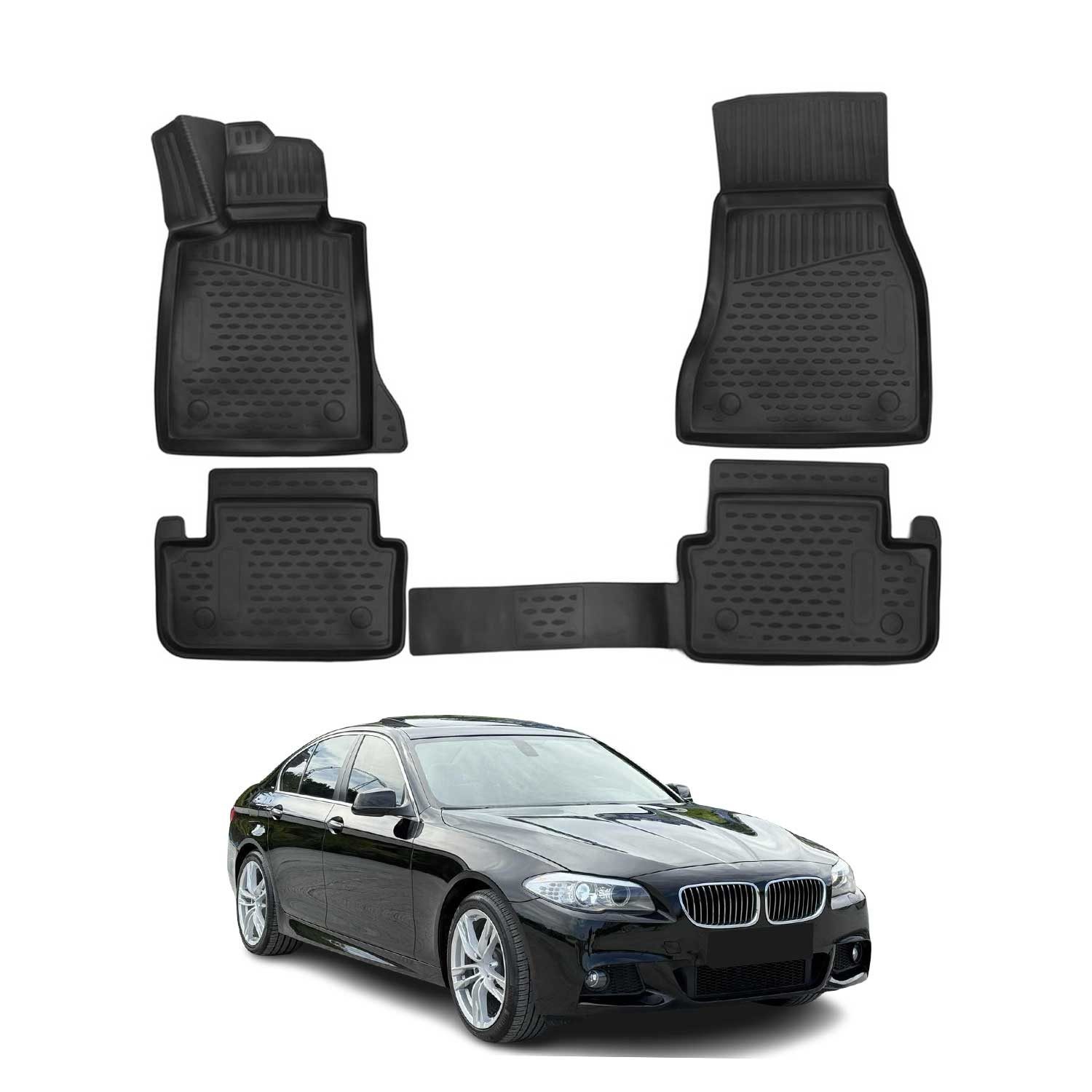 OMAC Auto-Fußmatten für BMW 5er F10 F11 Stufenheck Touring 2013-2017 TPE (4 St), für BMW 5er F10 F11 Stufenheck Touring 2013-2017 BMW 5er F10 F11 Stufenheck Touring 2013-2017, Antirutsch,Wasserfest,Einfache Installation