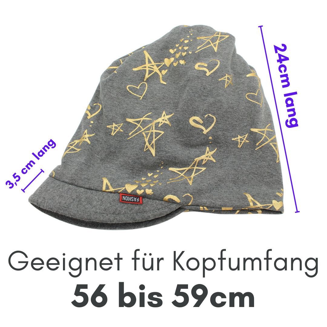 dy_mode Schirmmütze Damen Beanie Mütze mit weichem Schirm Schirmmütze Beaniemütze mit weichem Schirm