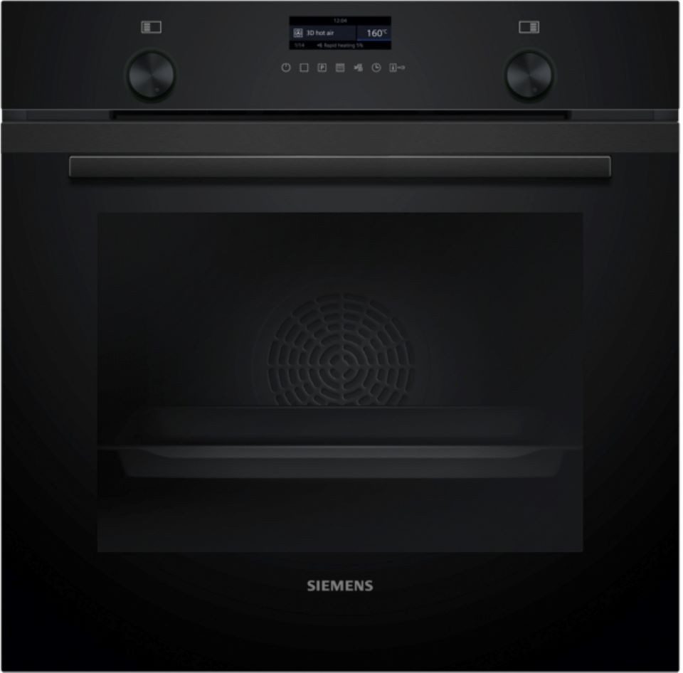 SIEMENS Backofen iQ500 HB279GBB3 Einbau-Backofen, Deep black inox, EEK: A+, mit Teleskopauszug nachrüstbar, activeClean® - Selbstreinigungs-Automatik