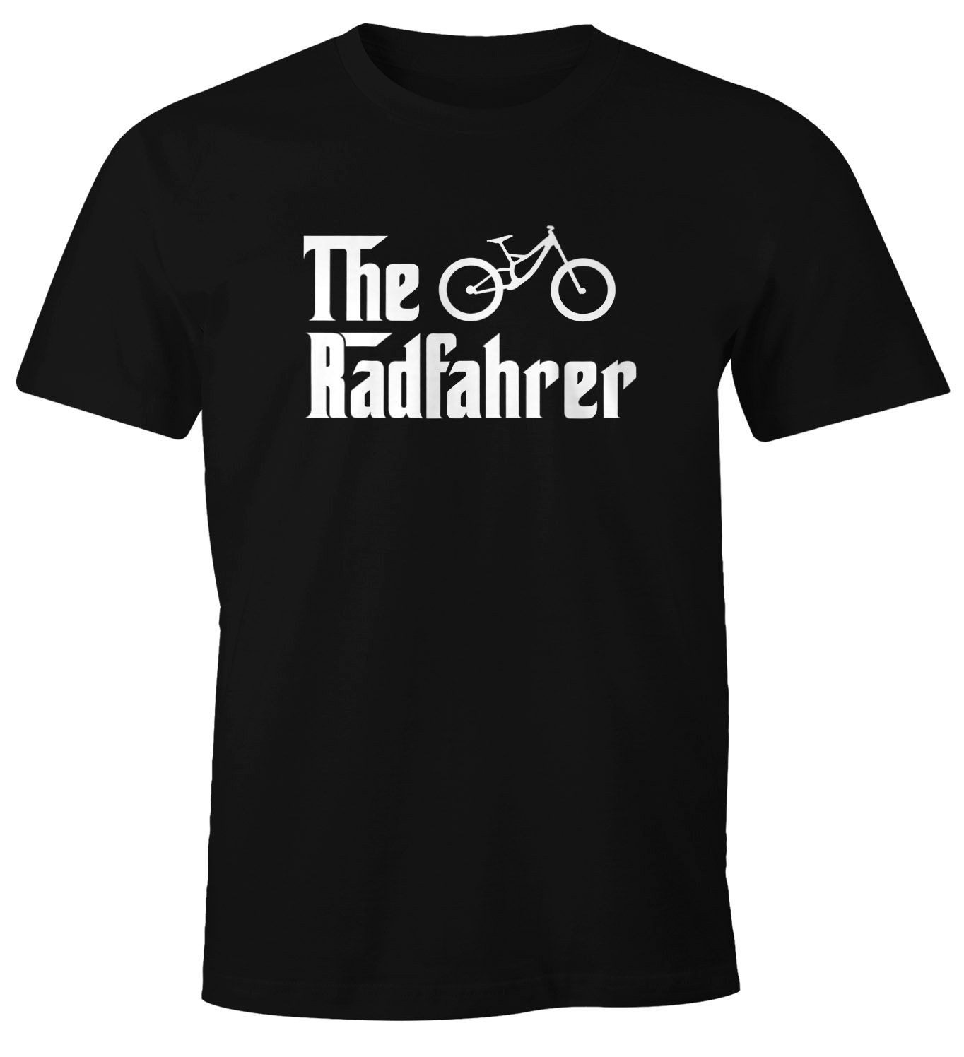 MoonWorks Print-Shirt Herren T-Shirt The Radfahrer Downhill Fahrrad Biker Mountainbike mit Print