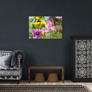 wandmotiv24 Leinwandbild Schöne Frühlingsblumen, Blumen und Pflanzen (1 St), Wandbild, Wanddeko, Leinwandbilder in versch. Größen