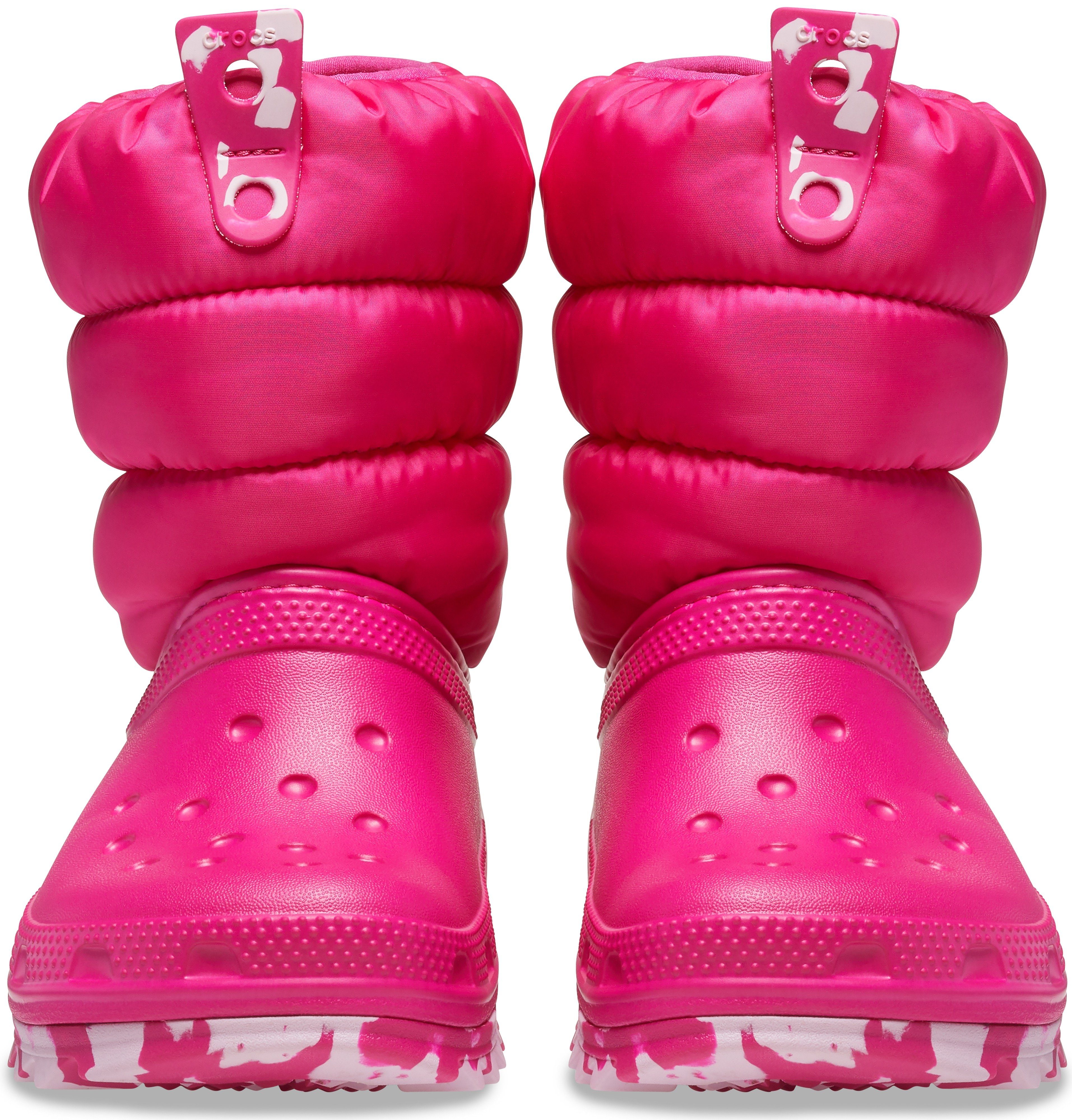 K CLASSIC Schlupfen BOOT Crocs Winterboots pink-kombiniert NEO zum PUFF