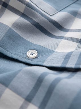 OMBRE Flanellhemd Klassisches Herrenhemd aus kariertem Flanell aus Baumwolle