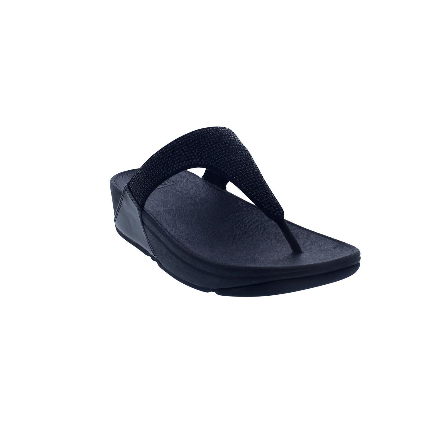 Fitflop FitFlop Lulu Chrystal Embellished Toe-Post Sandals All Black Pantol günstig online kaufen