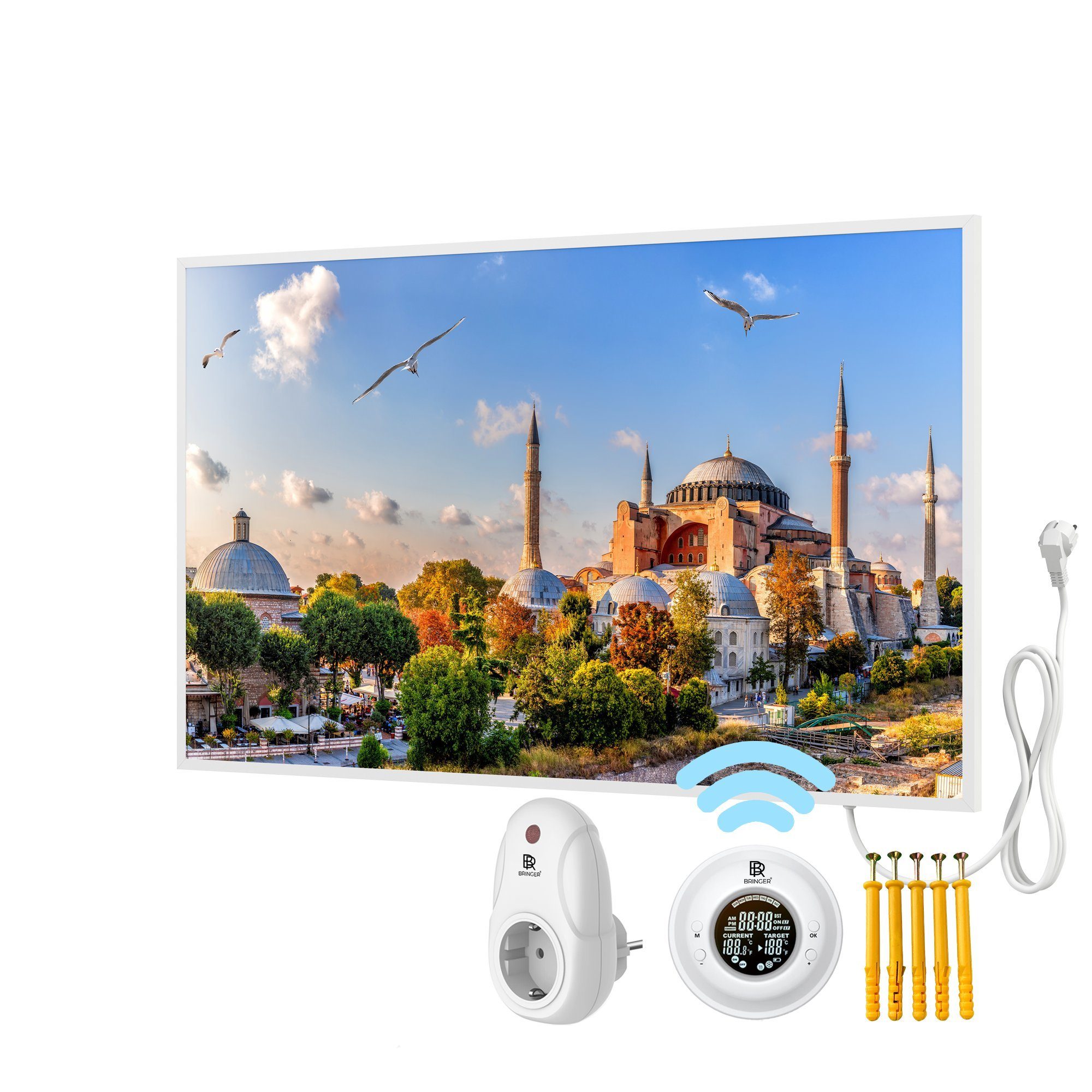 Bringer Infrarotheizung Bildheizung, Bild Infrarotheizung mit Rahmen, Motiv: Istanbul, Türkei