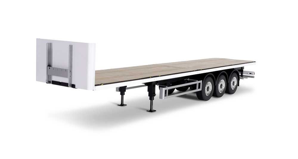 CARSON Carson RC Truck Anhänger 1:14 3-Achs Flachbettauflieger III Stahl RC-Ladegerät