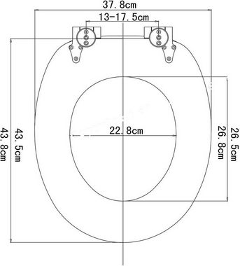 Woltu WC-Sitz (1-St), mit Absenkautomatik, MDF Holzkern, Softclose Scharnier