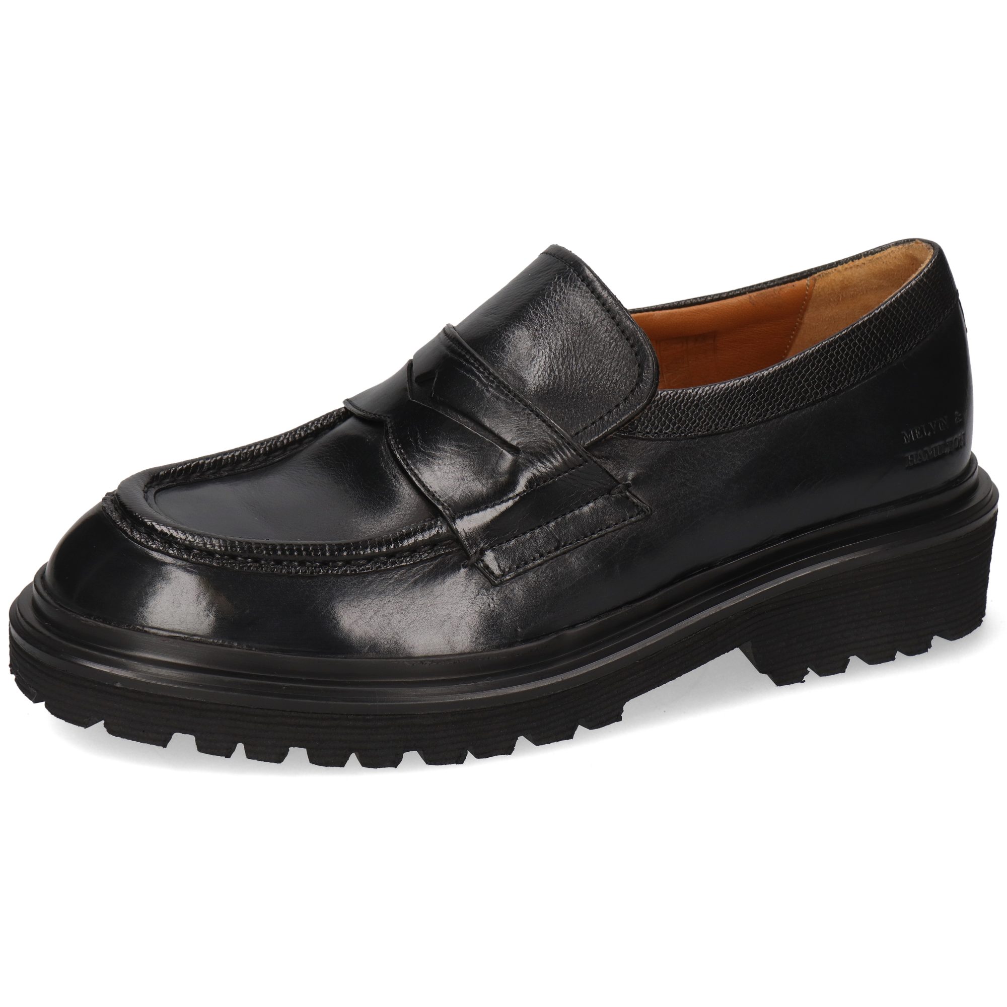 Melvin & Hamilton Matteo 1 Leder-Loafers für Herren Loafer Plateausohlen, Vegetabile Gerbung