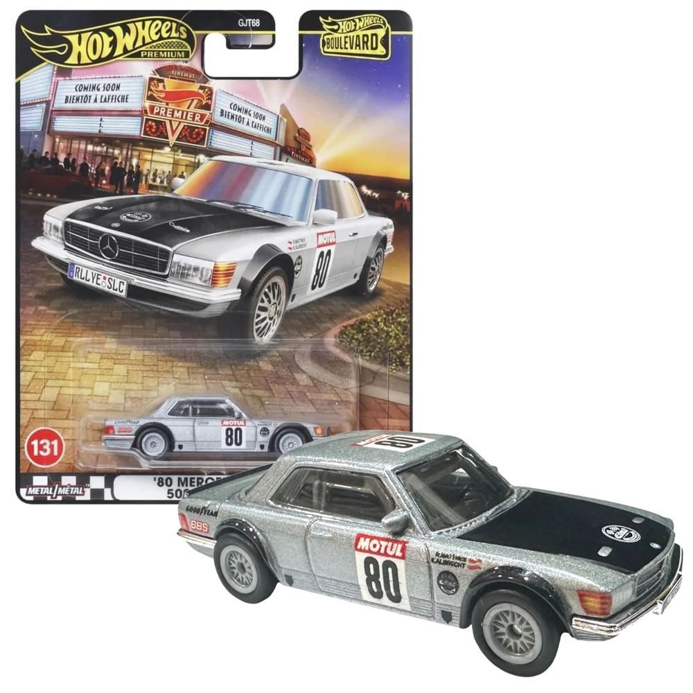 Hot Wheels Spielzeug-Rennwagen 80 Mercedes-Benz 500 SLC Rallye HRT63 Hot Wheels Boulevard Fahrzeug