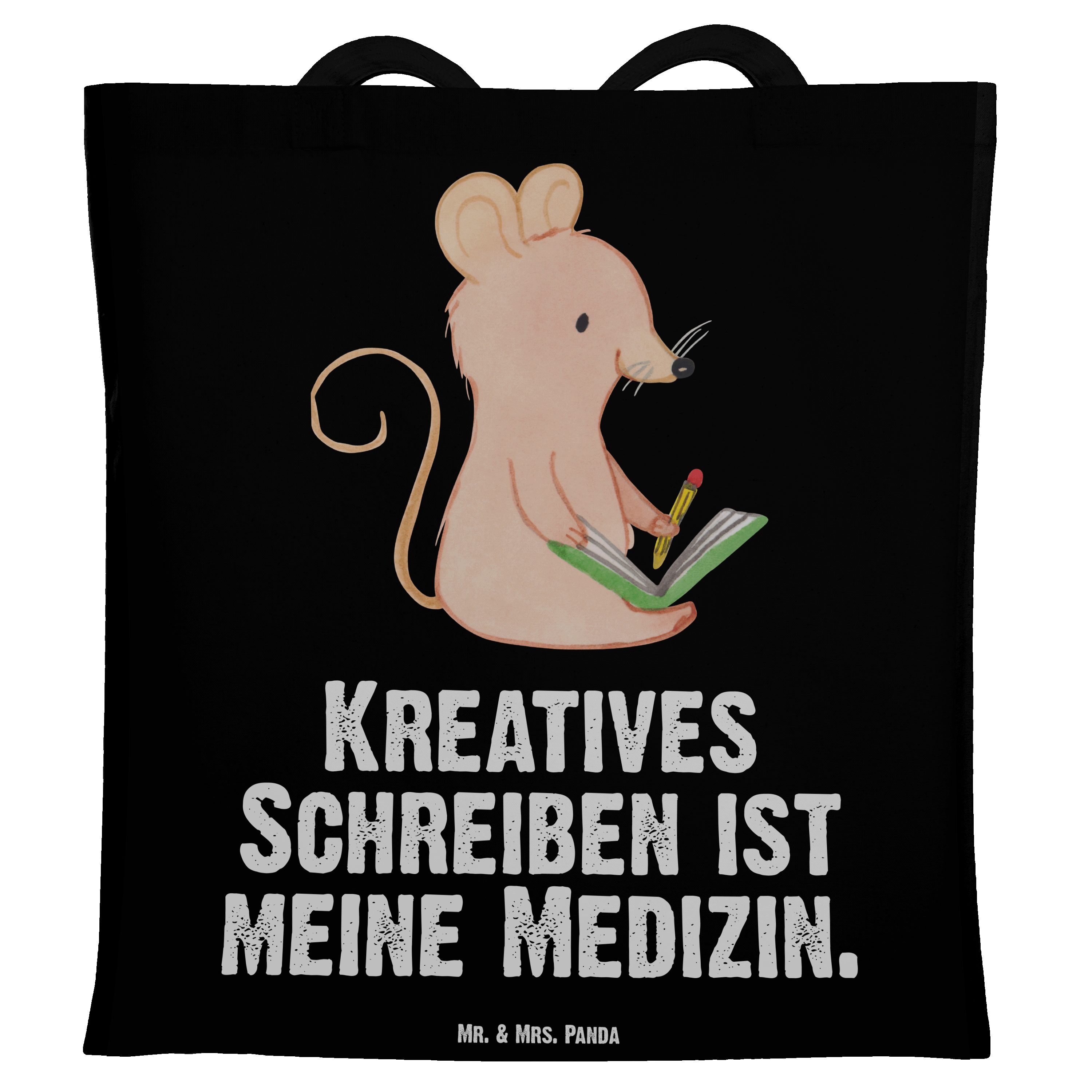 Geschenk, Schreiben Medizin (1-tlg) - Kreatives Tragetasche - Maus Mrs. Schwarz Mr. Panda Danke, & Gewinn,