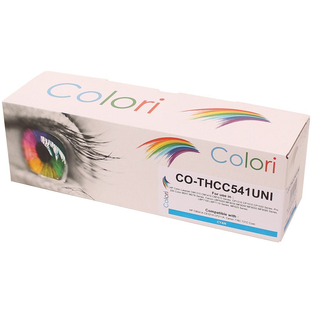 Colori Tonerkartusche, Kompatibler Toner für HP CB541A CE321A Cyan für CM1300 Series CM1312CB MFPCM1312CI MFP CM1312EB CM1312EI CM1312MFP CM1312NFI CM1312WB CM1312WI CM1500 CM1512A CM1512 von Colori