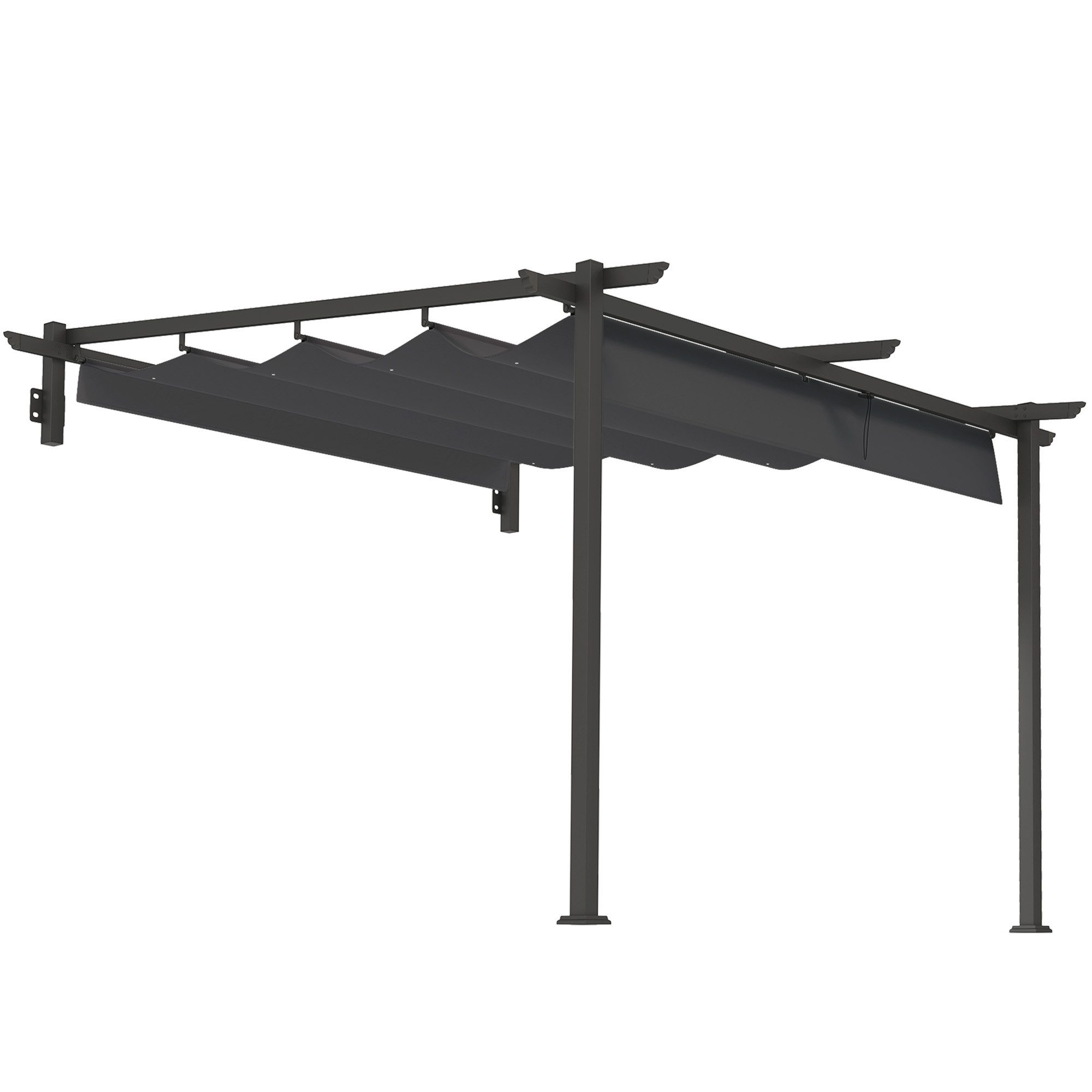 Pavillon Terrassendach Pergola ca. 3x3m Terrassendachung, Garten aus Aluminium