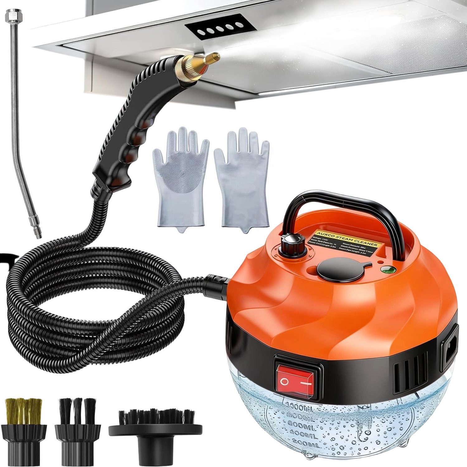 AKKEE Handdampfreiniger 2500W Dampfreiniger, tragbarer Reiniger, Küchenreiniger, 2500 W, Druckdampfreiniger