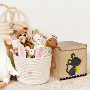 relaxdays Aufbewahrungsbox Aufbewahrungsbox für Kinder, Maus