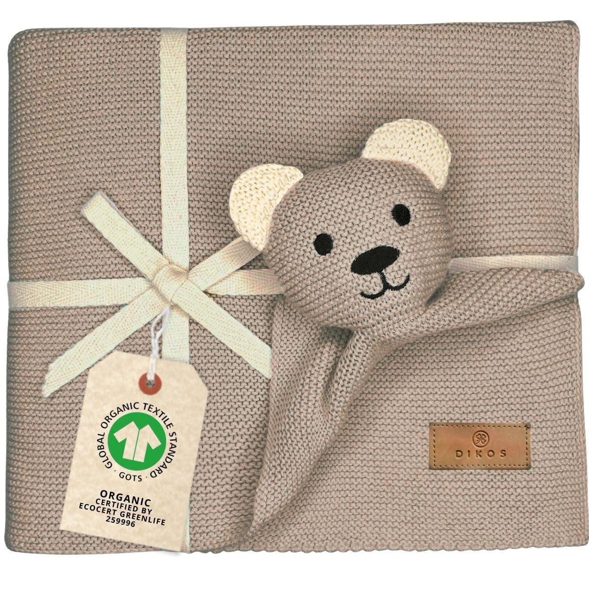 Babydecke DIKOS® Babydecke SCHMUSE-Bär Baby Geschenk Mädchen Junge Geschenk günstig online kaufen