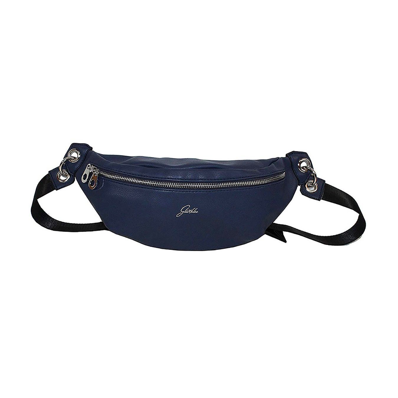 in Tasche 34cm Gürteltasche Bauchtasche Glüxklee navy, Damen, navy Jugend ca. blau, Glüxklee Gürteltasche (Gürteltasche), Breite