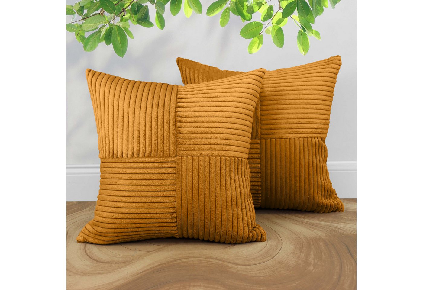 Amilian Kissenbezüge 2er Set Kissenhüllen - Sofakissenbezug & Couchkissenbezug, (2 Stück), 40x40 cm, Kissenhülle für Kissen, Dekokissen, Zierkissen, Sofakissen